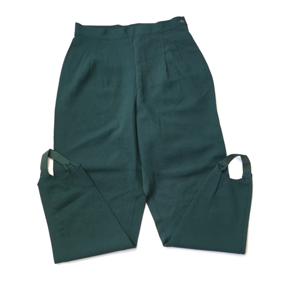 Vintage Pants & Jumpsuits Vintage High Waisted Green Pants Womens